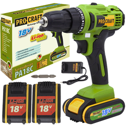 Aku vrtací šroubovák Procraft PA18C