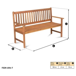 FDZN 4006-T zahr.lavice 3míst. FIELDMANN