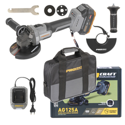 
Aku úhlová bruska Procraft Industrial AG125A-1B-F (Taška)