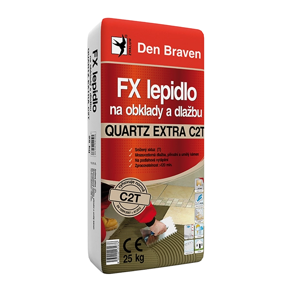 FX lepidlo na obklady a dlažbu Quartz EXTRA 25kg šedá C2T